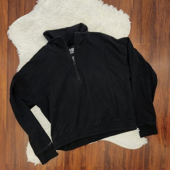 PINK Victoria's Secret Tops - Victoria's Secret Sport Cropped Partial Zip Sweatshirt